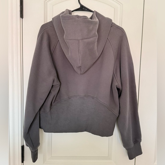 Womens Oversized Half Quarter Zip Pullover Cropped Long Sleeve Hoodie - Picture 6 of 6